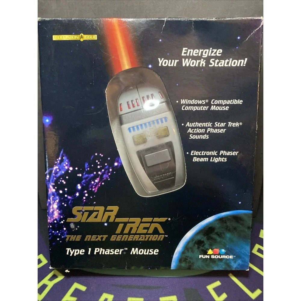 Star Trek The Next Generation - Type 1 Phaser Mouse ✨️ 1997 Vintage✨️🖖 A1